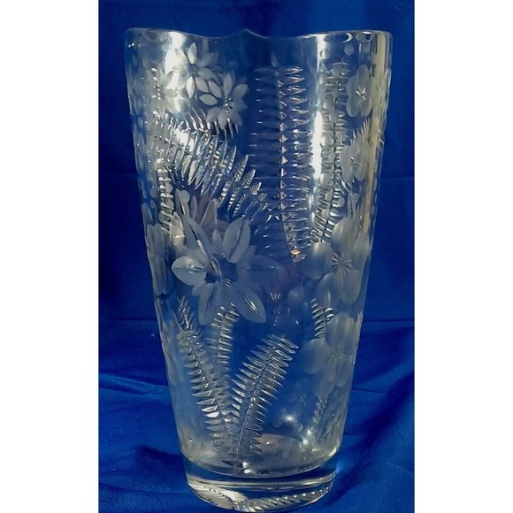 Stunning Thomas Dresden 12" 12lb Fantasy Flowers Brilliant Cut Gl… - Picture 2 of 11